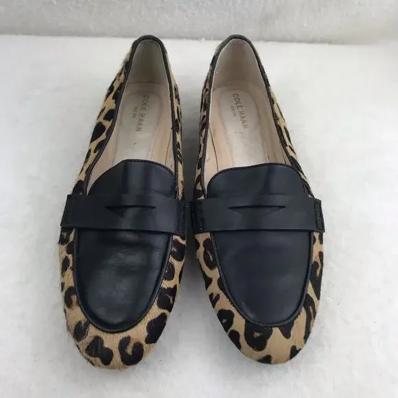 COLE HAAN Go To Grand 360 Women's Leopard Print Leather Slip-On Loafers Size 8B - Picture 4 of 13